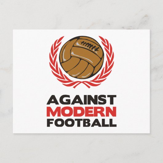 Tegen modern Football Briefkaart (Voorkant)