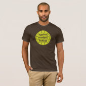 Tegen modern Football (bruin/Limoen) T-shirt (Voorkant volledig)