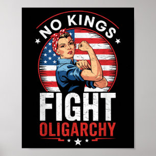 Tegen Oligarchie Protestbord Democratie Geen Konin Poster