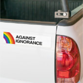 TEGEN ONWETENDHEID.png Bumpersticker (Op Truck)
