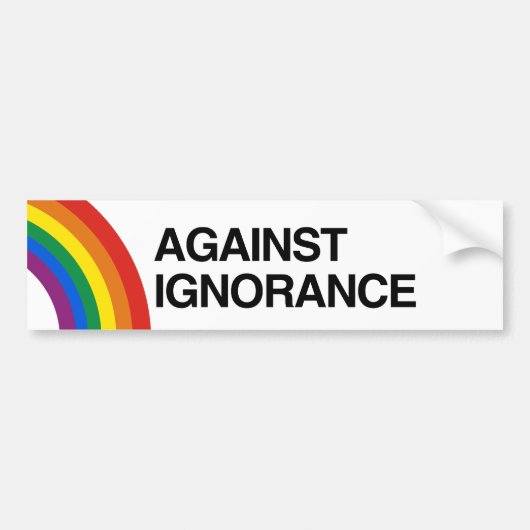 TEGEN ONWETENDHEID.png Bumpersticker (Voorkant)