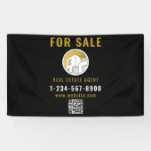 Tegen verkoop onroerend goed makelaar modern logo  spandoek (Horizontaal)