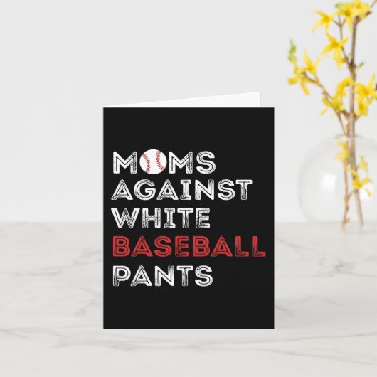Tegen witte honkbalbroek grappige honkbal mam wo kaart (Gele Bloem)