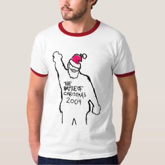  Tegen X Factor Kerstmis 2009 BATTLE SANTA T-shirt