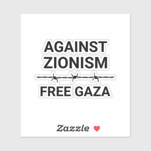 Tegen Zionisme Vrij Gaza Sticker (Vel)