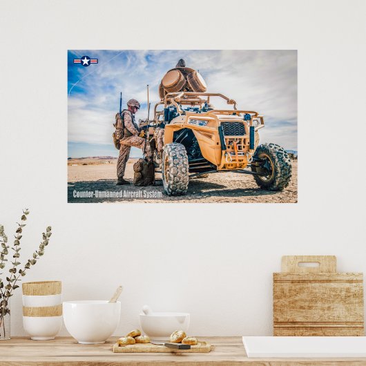 TEGENBEHEERD VLIEGTUIG POSTER (Keuken)