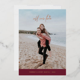 Tegenfolie Allemaal onze liefde Valentijnsdag kaar Folie Uitnodiging