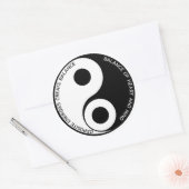 Tegengestelde energieën, Creëer Balance Yin Yang Ronde Sticker (Envelop)