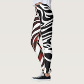 Tegengestelde Zebra Pattern Leggings (Links)