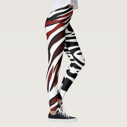 Tegengestelde Zebra Pattern Leggings (Rechts)