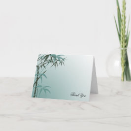Tegengraad Natuurlijke Bamboe Huwelijks Dank Je Bedankkaart