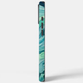 Tegengroene Aquarel Oceaan Golven Case-Mate iPhone Case (Achterkant / Links)