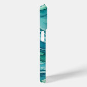 Tegengroene Aquarel Oceaan Golven Case-Mate iPhone Case (Achterkant / Rechts)