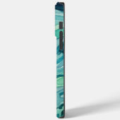 Tegengroene Aquarel Oceaan Golven Case-Mate iPhone Case (Achterkant / Links)