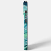 Tegengroene Aquarel Oceaan Golven Case-Mate iPhone Case (Achterkant / Links)
