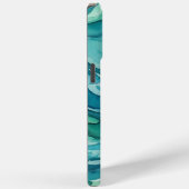 Tegengroene Aquarel Oceaan Golven Case-Mate iPhone Case (Achterkant / Rechts)