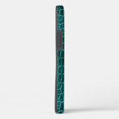 Tegengroene namaak krokodillenleer gepersonaliseer Case-Mate iPhone case (Achterkant / Rechts)