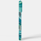 Tegengroene waterverf oceaan golven Case-Mate iPhone case (Achterkant / Rechts)