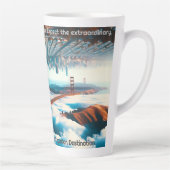 'Tegenover de dag, San Francisco stijl. Buitengewo Latte Mok (Rechts)