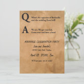 Tegenover het huwelijk in Bridezilla Kaart (Staand voorkant)