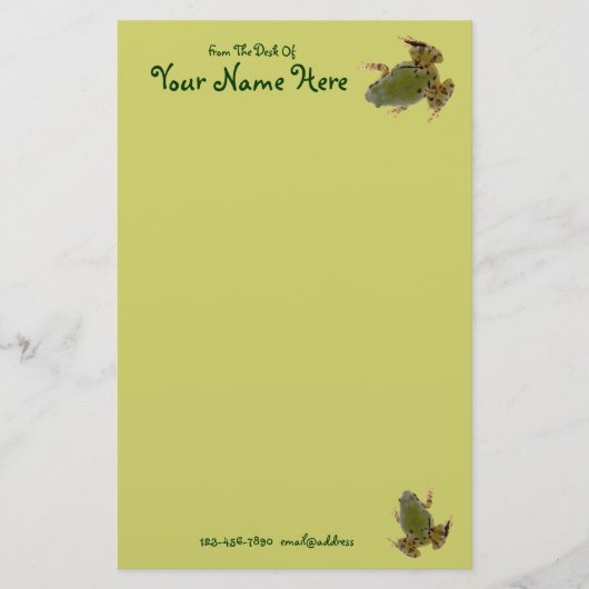 Tegenover Klimmende Groene Kikkers Close-Up Foto Briefpapier (Voorkant)