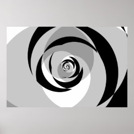 Tegenovergestelde logaritmische spiralen converger poster