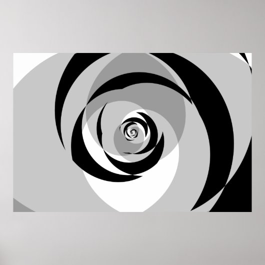 Tegenovergestelde logaritmische spiralen converger poster (Voorkant)
