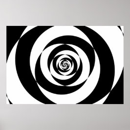 Tegenovergestelde logaritmische spiralen converger poster