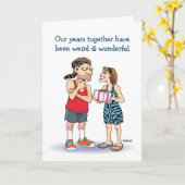 "Tegenpolen trekken aan" Jubileum Kaart (Gele Bloem)