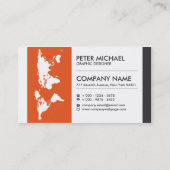 Tegensprekend zwart Oranje modern bedrijf Visitekaartje (Achterkant)