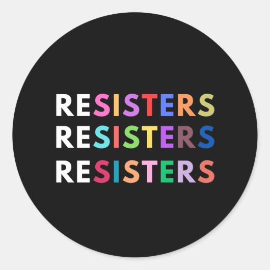 TEGENSTANDERS Anti-autoritaire regenboog Ronde Sticker (Voorkant)