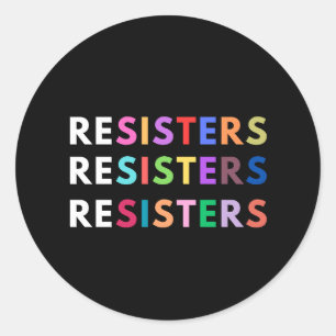 TEGENSTANDERS Anti-autoritaire regenboog Ronde Sticker