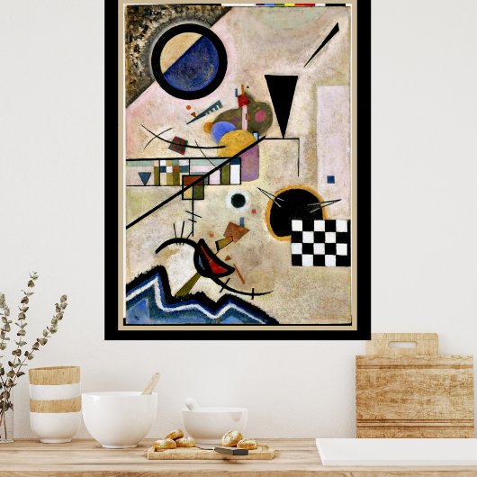Tegenstellingen, abstract kunstwerk van Kandinsky, Poster (Keuken)
