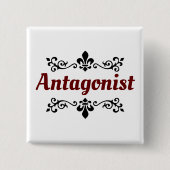 Tegenstrever Vierkante Button 5,1 Cm (Voorkant)