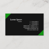 Tegenstrijdige hoeken - Groen en Zwart Visitekaartje (Achterkant)