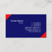Tegenstrijdige hoeken - Rood en Diep Blauw Visitekaartje (Achterkant)