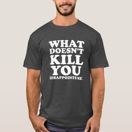 Tegenvalt mij Grappig Tshirt zwart (Voorkant)
