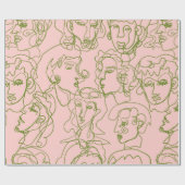 Tegenwoordig abstract vrouw. Minimalistisch e Cadeaupapier (Vlak)