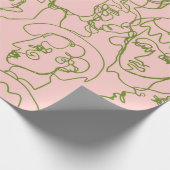 Tegenwoordig abstract vrouw. Minimalistisch e Cadeaupapier (Hoek)