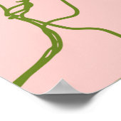 Tegenwoordig abstract vrouw. Minimalistisch e Poster (Hoek)