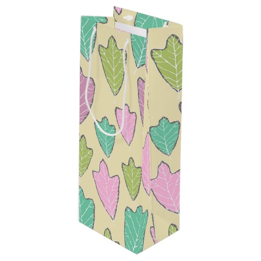 Tegenwoordig lek uit Oost-Oak leest patroonwijn Wijn Cadeautas (Voorkant Gekanteld)