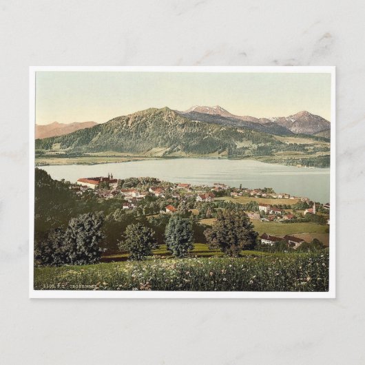 Tegernsee, Algemeen uitzicht, Boven-Beieren, Duits Briefkaart (Voorkant)