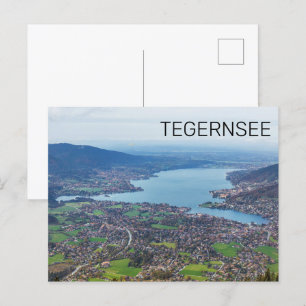 Tegernsee Bavaria Lake Germany Panorama Souvenir Feestdagenkaart