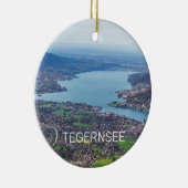 Tegernsee Bavaria Lake Germany Panorama Souvenir Keramisch Ornament (Rechts)