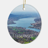 Tegernsee Bavaria Lake Germany Panorama Souvenir Keramisch Ornament (Links)