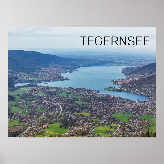 Tegernsee Bavaria Lake Germany Panorama Souvenir Poster (Voorkant)