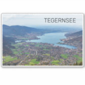 Tegernsee Bavaria Lake Germany Panorama Souvenir Sticker (Voorkant)
