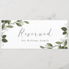 Tegn voor gereserveerde blozende takjes kaart