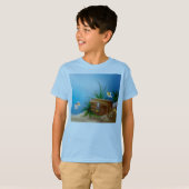 Tegoeden op de borst duiken zwemwater t-shirt (Voorkant volledig)