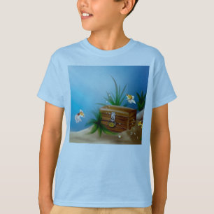 Tegoeden op de borst duiken zwemwater t-shirt